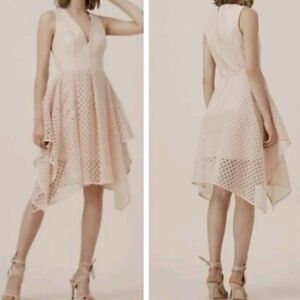 NWT Keepsake Last Dance Fit & Flare Eyelet Dress Size L Soft Peach New Year's